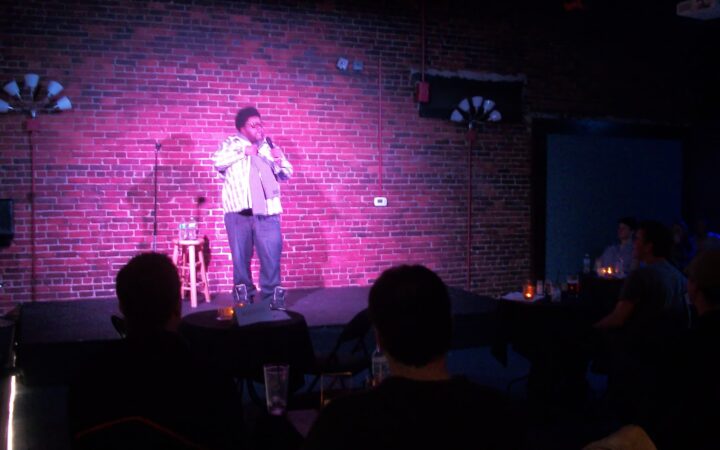 Comedian Lamont Price performs stand up comedy at Chameleon.