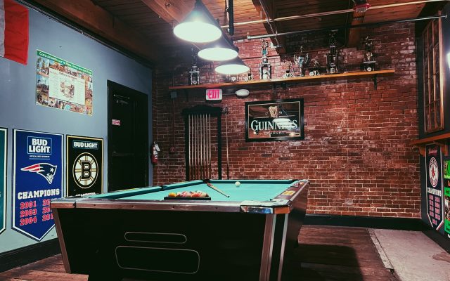 The pool table room at Cara Irish Pub.